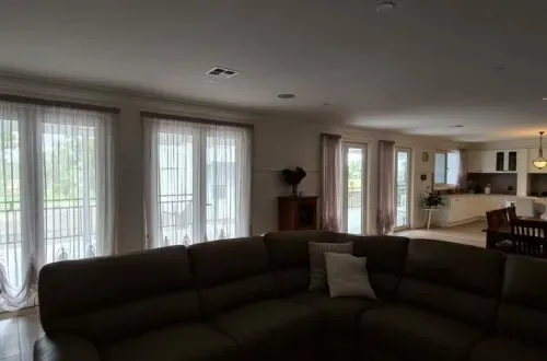 UPVC French doors and windows in a bright living room